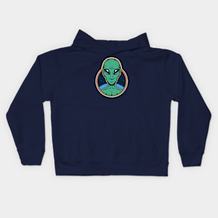 Vintage Cartoon Martian Alien Kids Hoodie